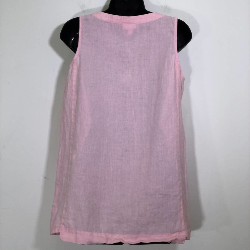 Pure Jill Linen Light Pink Sleeveless Tank Top XS - Picture 2 of 3